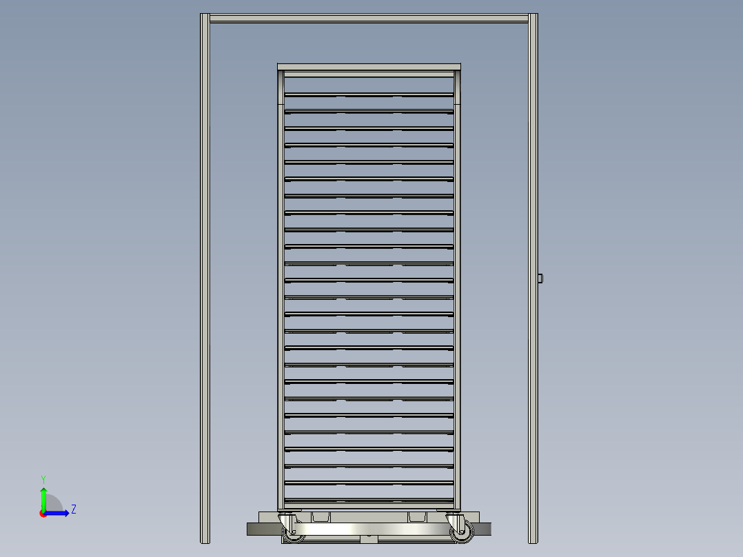 转动式托盘3D数模图纸 STEP格式左视图