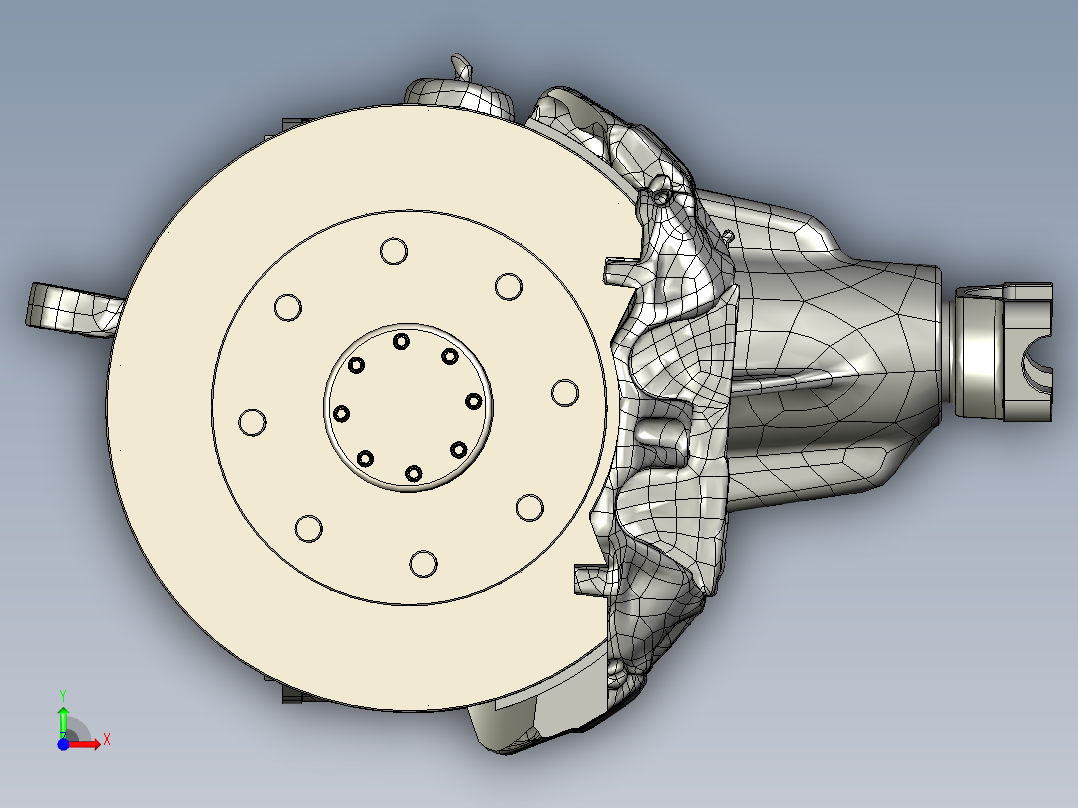 汽车后离合前视图