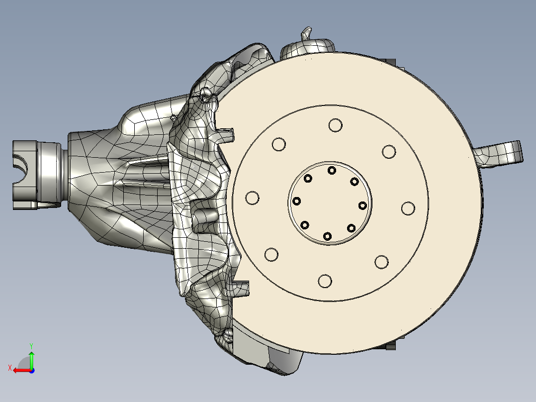 汽车后离合后视图