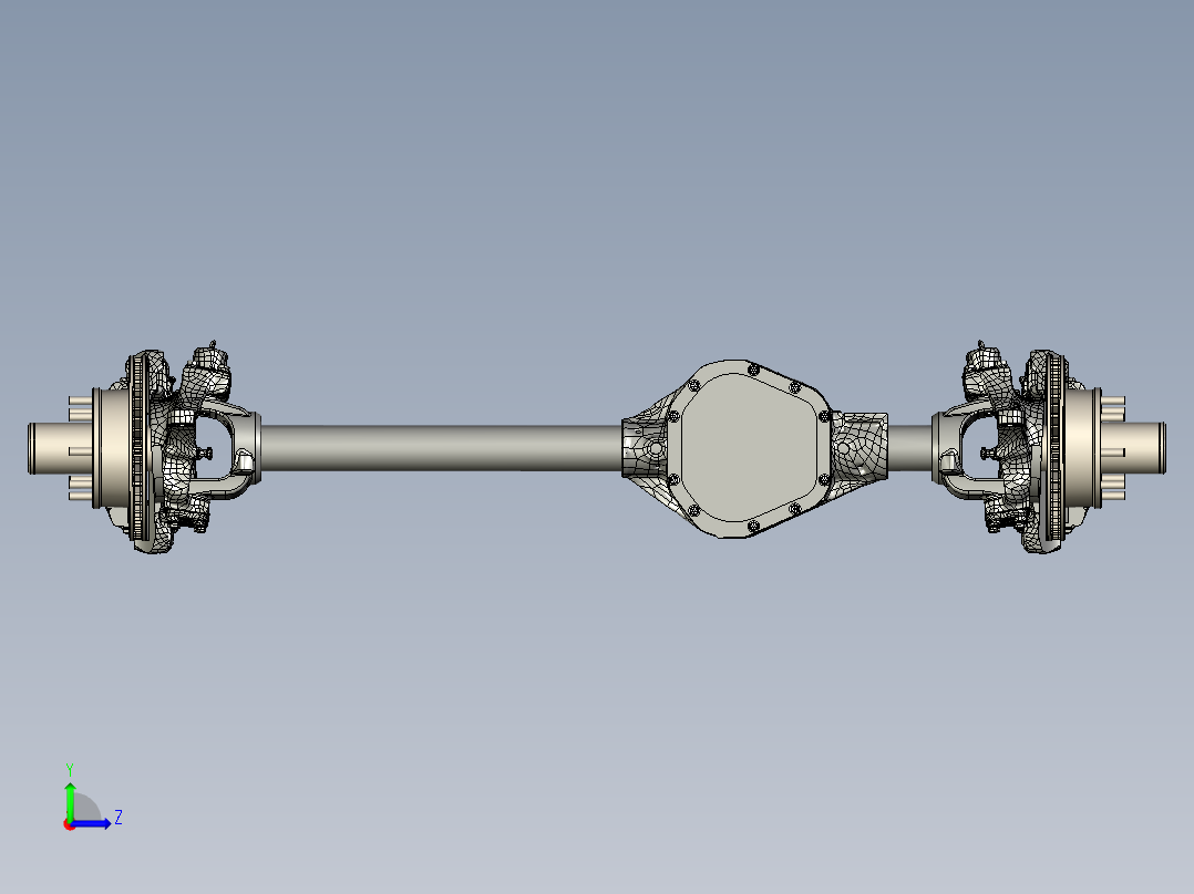 汽车后离合左视图