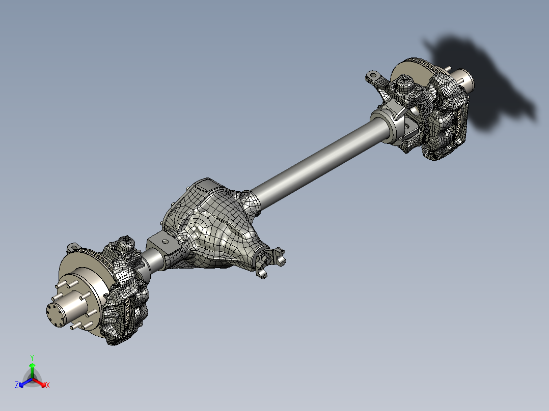 汽车后离合正等轴测图