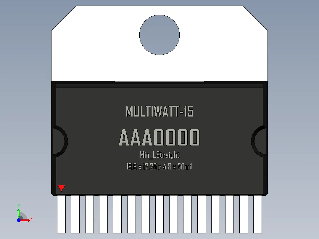 multiwatt-ST 封装-MULTIWATT-15_Min_LStraight_rev1.1前视图