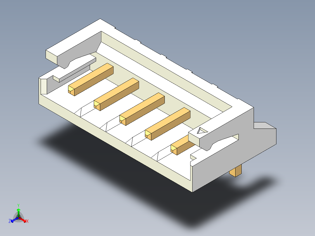 JST-S5B-EH-A正等轴测图