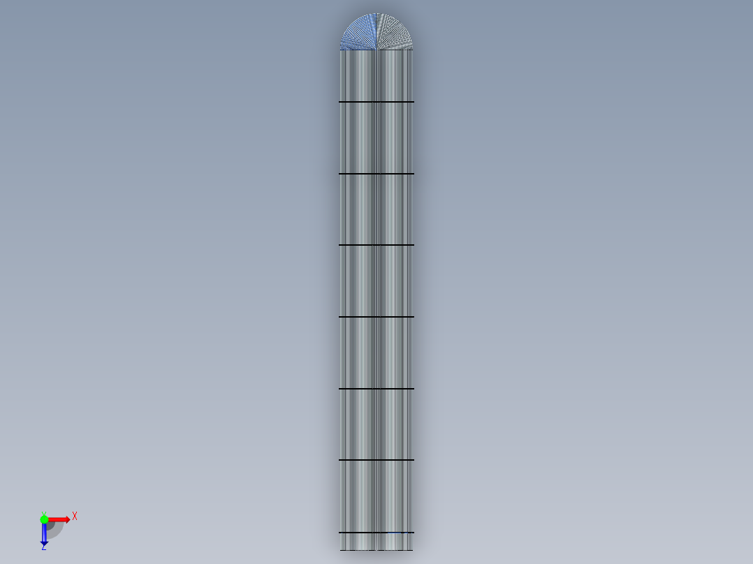 冷凝器模型俯视图