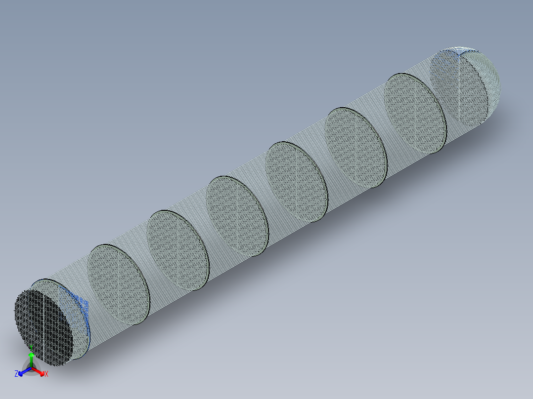 冷凝器模型正等轴测图