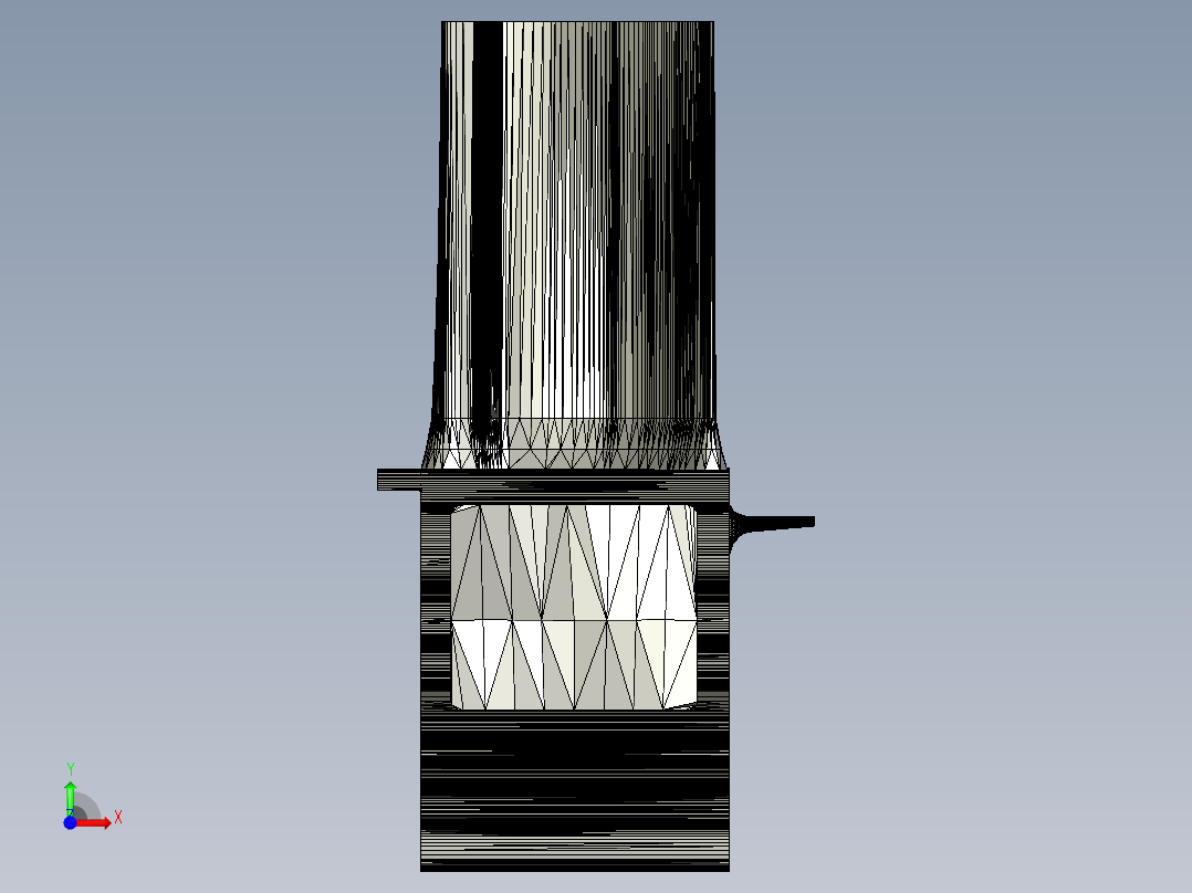 涡轮 叶片 涡扇 (23)前视图