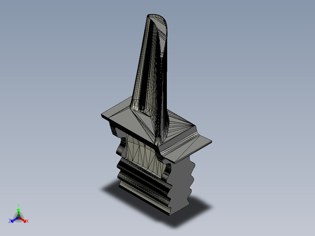 涡轮 叶片 涡扇 (23)正等轴测图