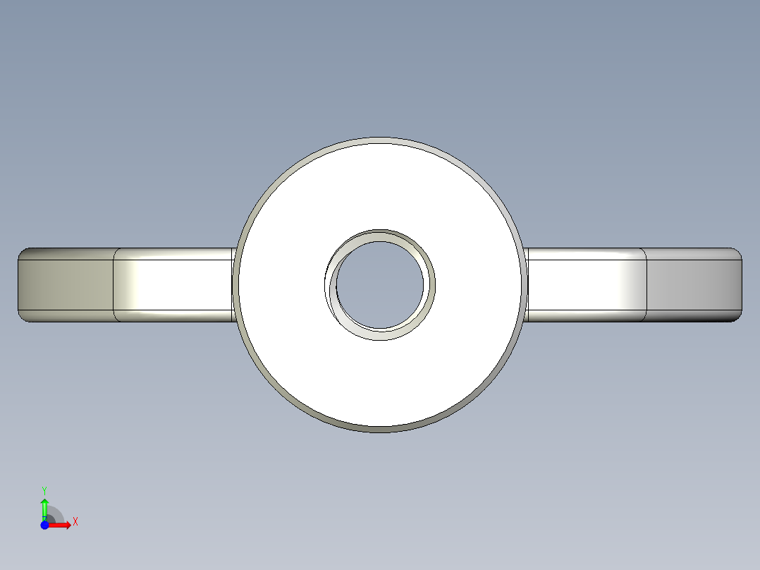 蝶形螺母-WING NUT M3 x 05mm Thread.x_t前视图