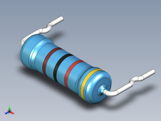 无源元件封装-RES-2W-HH-MF正等轴测缩略图