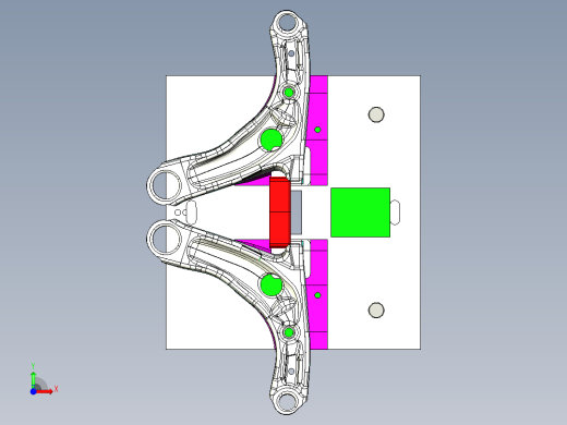 [冲压模具]特斯拉悬挂摆臂的冲压模具op80前视缩略图