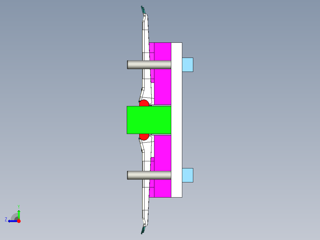 [冲压模具]特斯拉悬挂摆臂的冲压模具op80右视图
