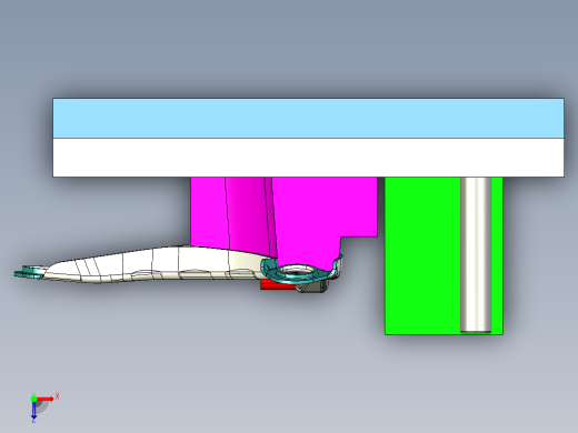 [冲压模具]特斯拉悬挂摆臂的冲压模具op80俯视缩略图