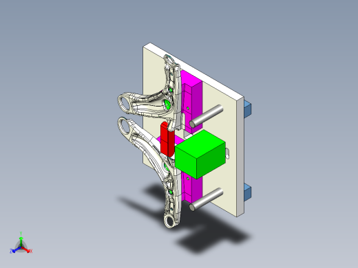 [冲压模具]特斯拉悬挂摆臂的冲压模具op80正等轴测缩略图