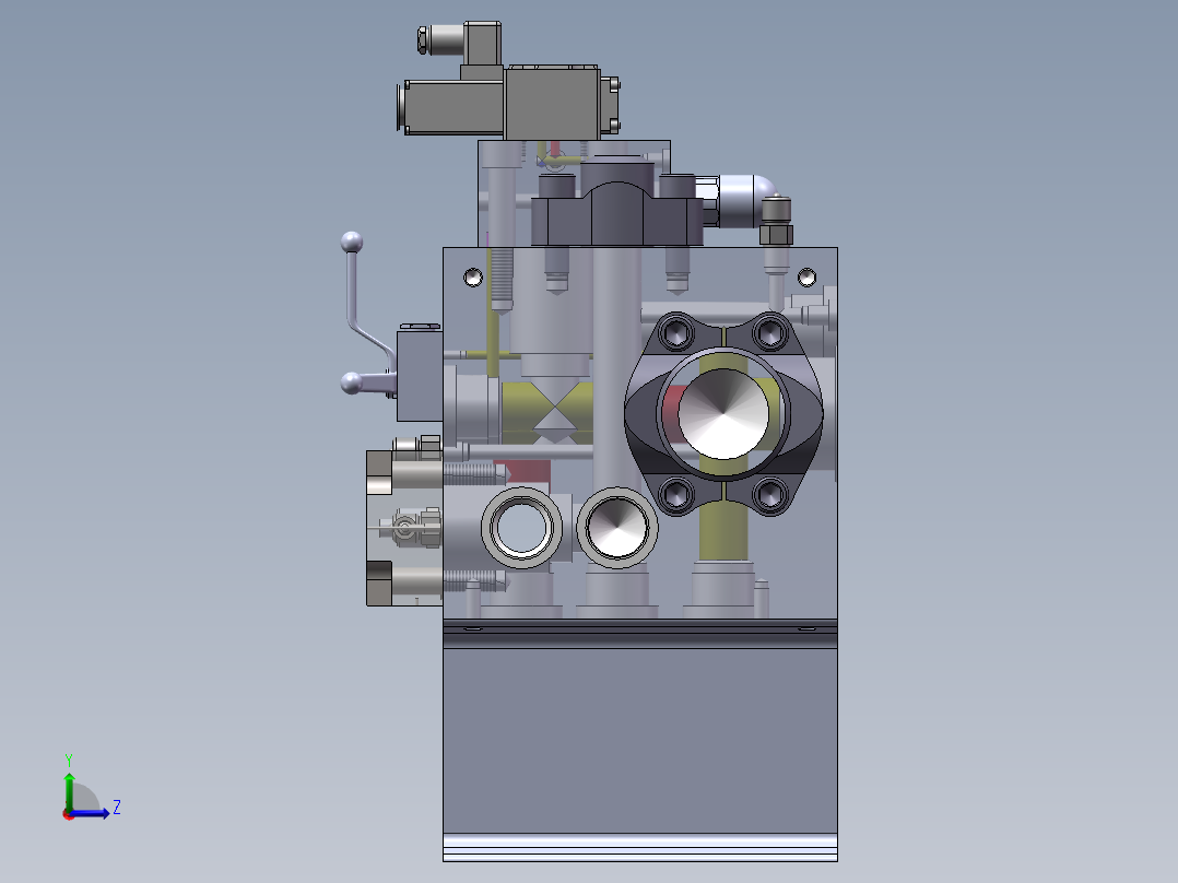 双泵大流量调压阀组左视图
