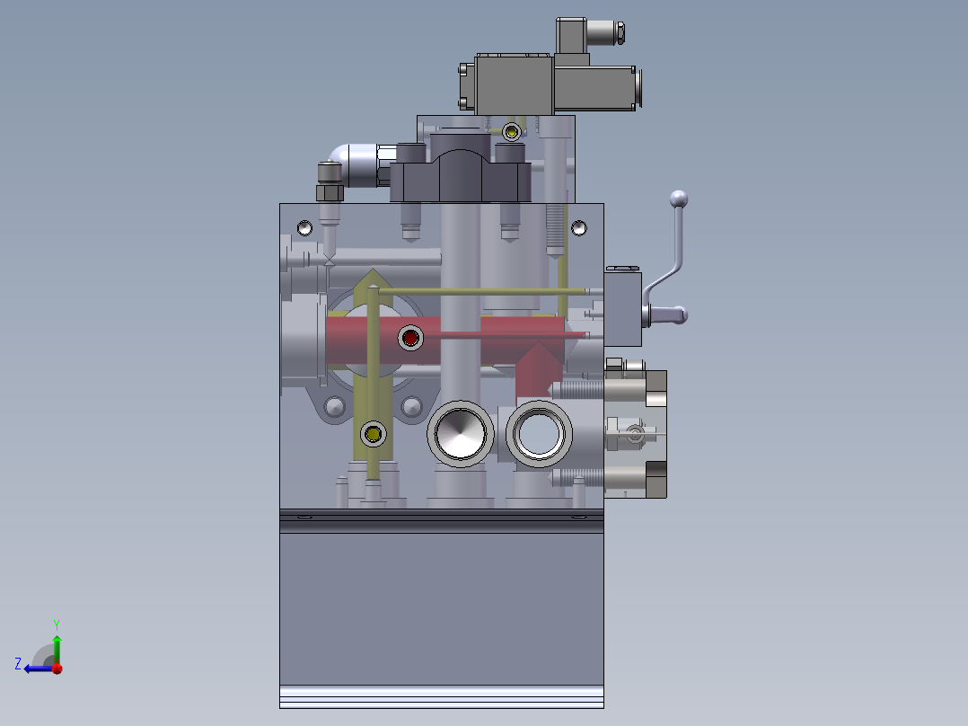 双泵大流量调压阀组右视图