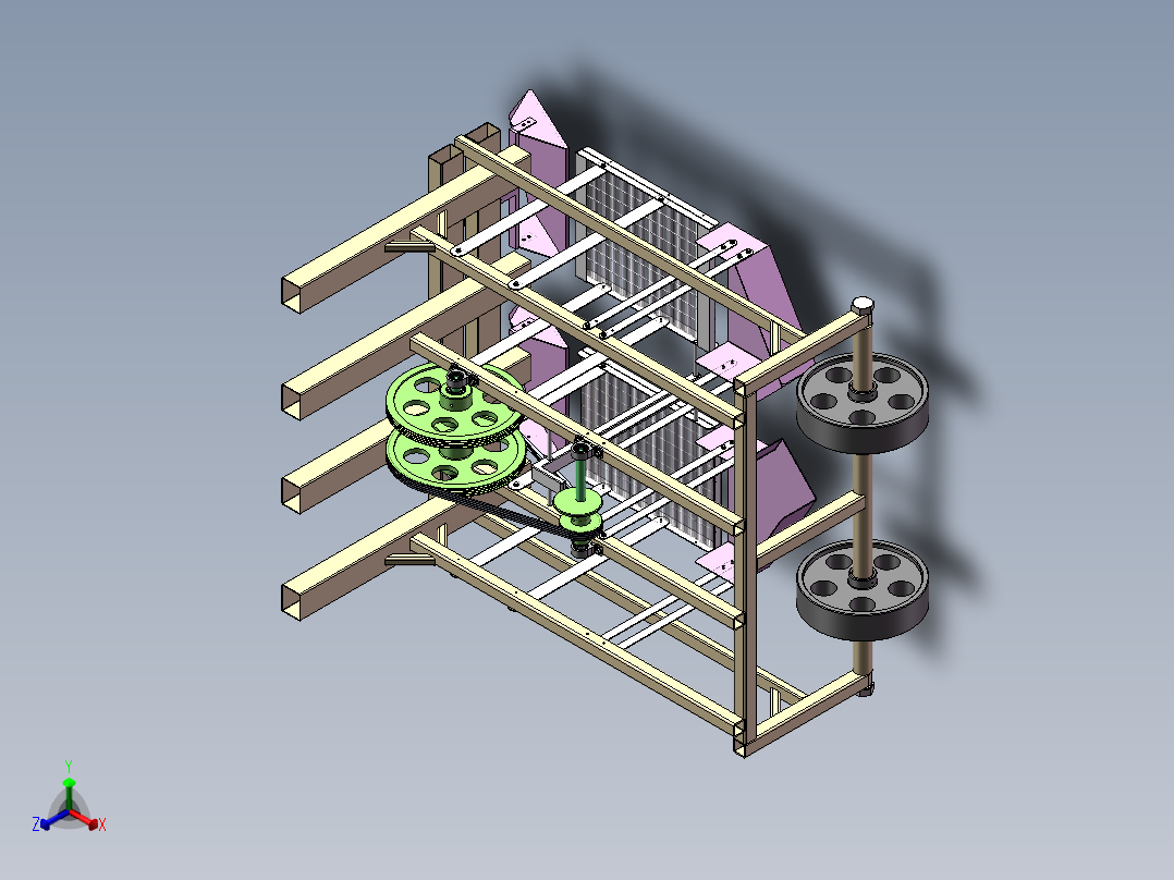 振动筛式花生收获机的设计p含SW三维+二维+说明书正等轴测图