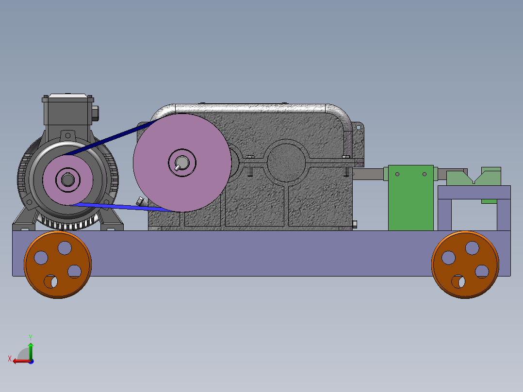 卧式钢筋切断机三维SW模型1449914==200后视图