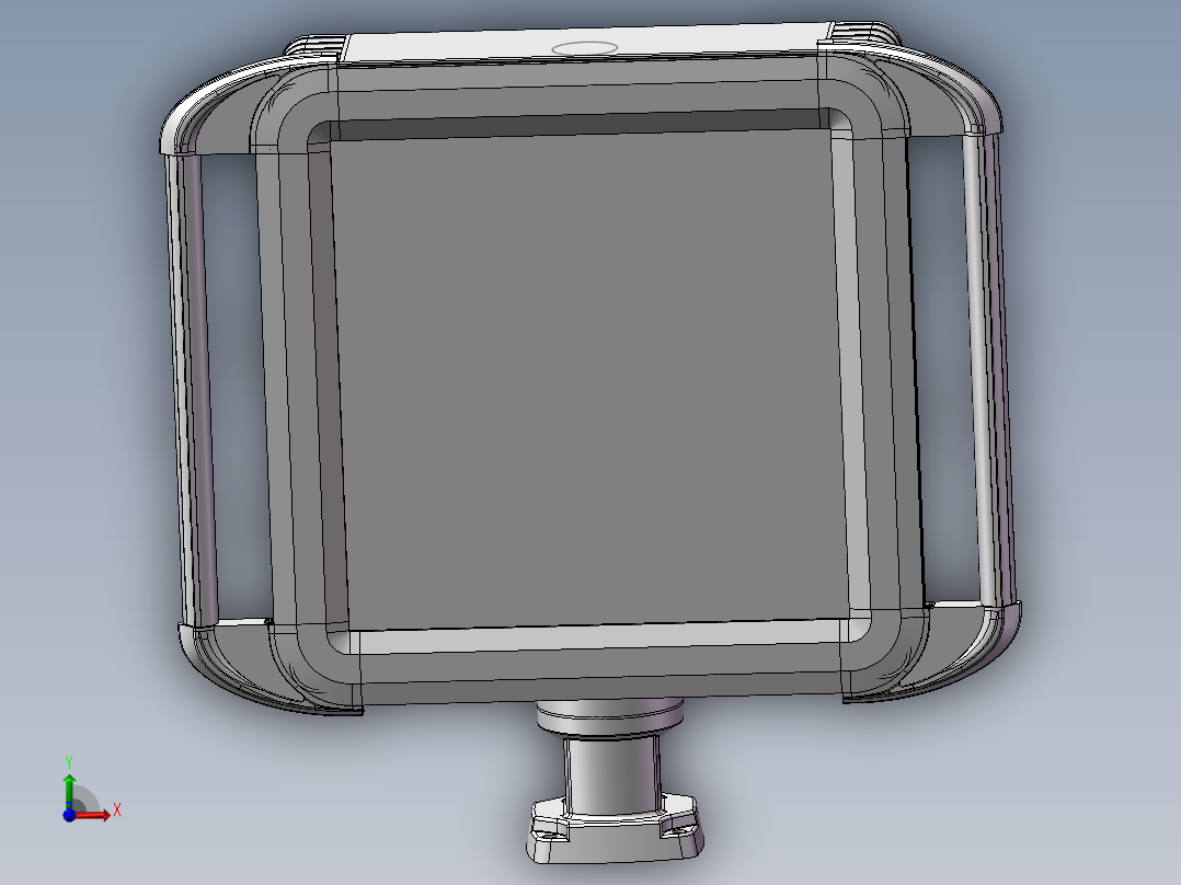 向上可旋转箱底座+控制箱前视图
