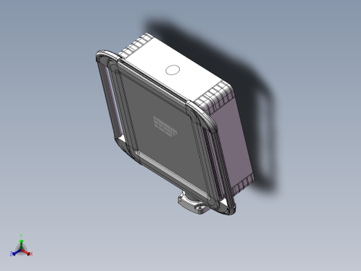 向上可旋转箱底座+控制箱正等轴测缩略图