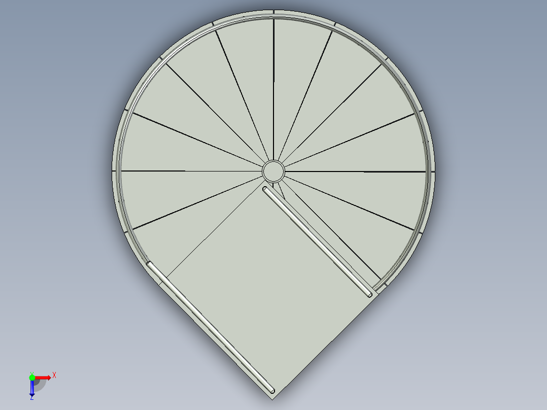 螺旋楼梯高度2500毫米俯视图
