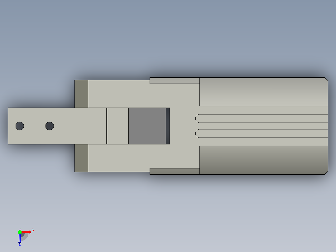 普通气爪PH05-50俯视图