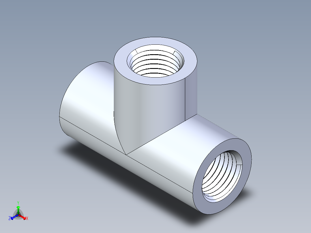 聚氯乙烯配件04-Sch80_Tee_FPTxFPTxFPT_805-002_0.25in主视图