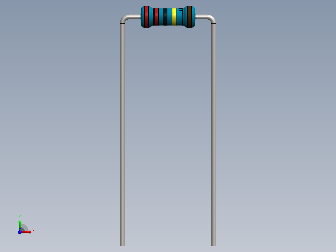 电容器 二极管 电阻器-Resistor 2.2M Ohm Blue前视图