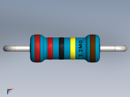电容器 二极管 电阻器-Resistor 2.2M Ohm Blue俯视缩略图