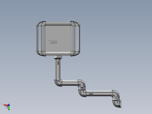 向上墙座+中间连接器+转角+箱体连接器+控制箱