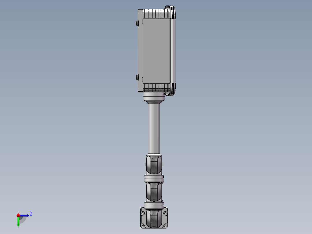 向上墙座+中间连接器+转角+箱体连接器+控制箱左视图