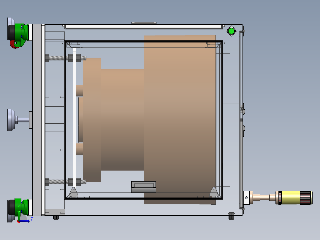 螺丝包装机8个振动盘左视图