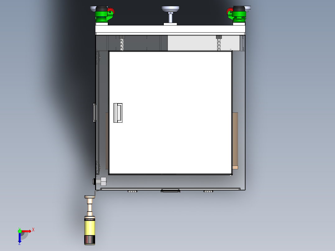 螺丝包装机8个振动盘俯视图