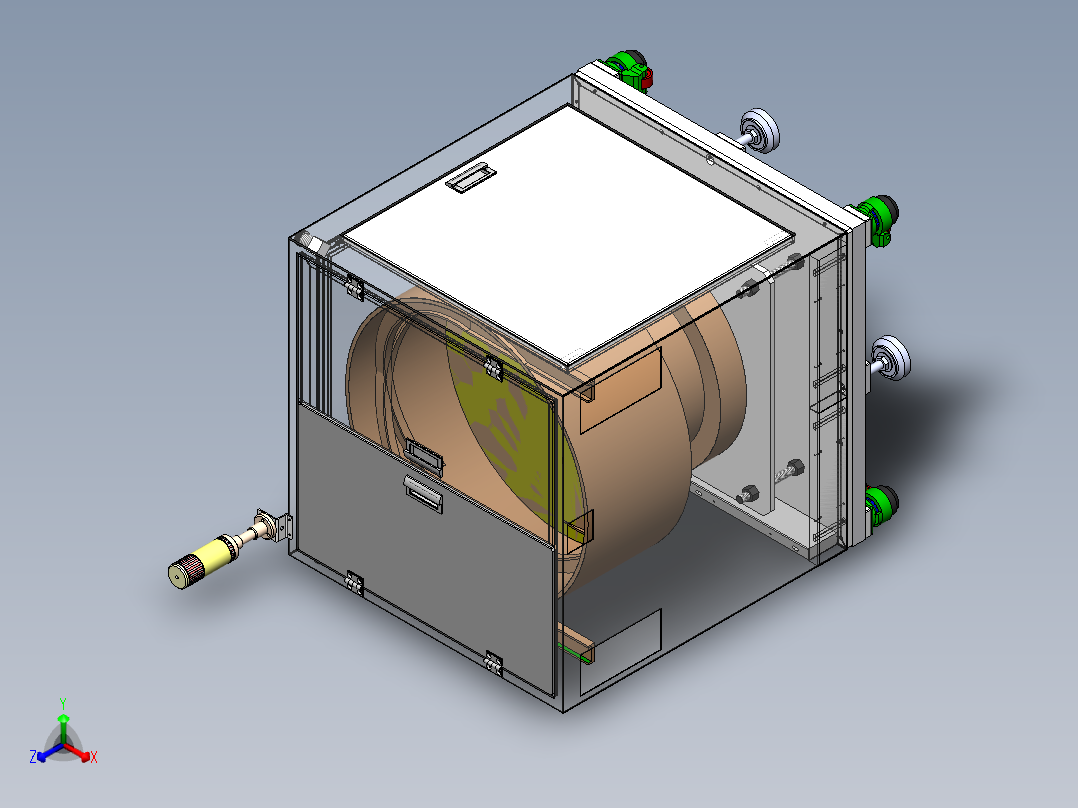 螺丝包装机8个振动盘正等轴测图