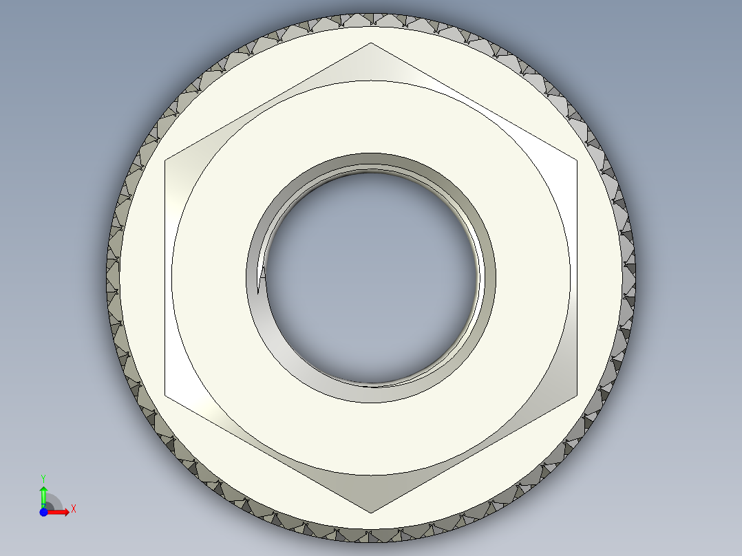 滚花螺母-M2.0 Knurled Nut前视图