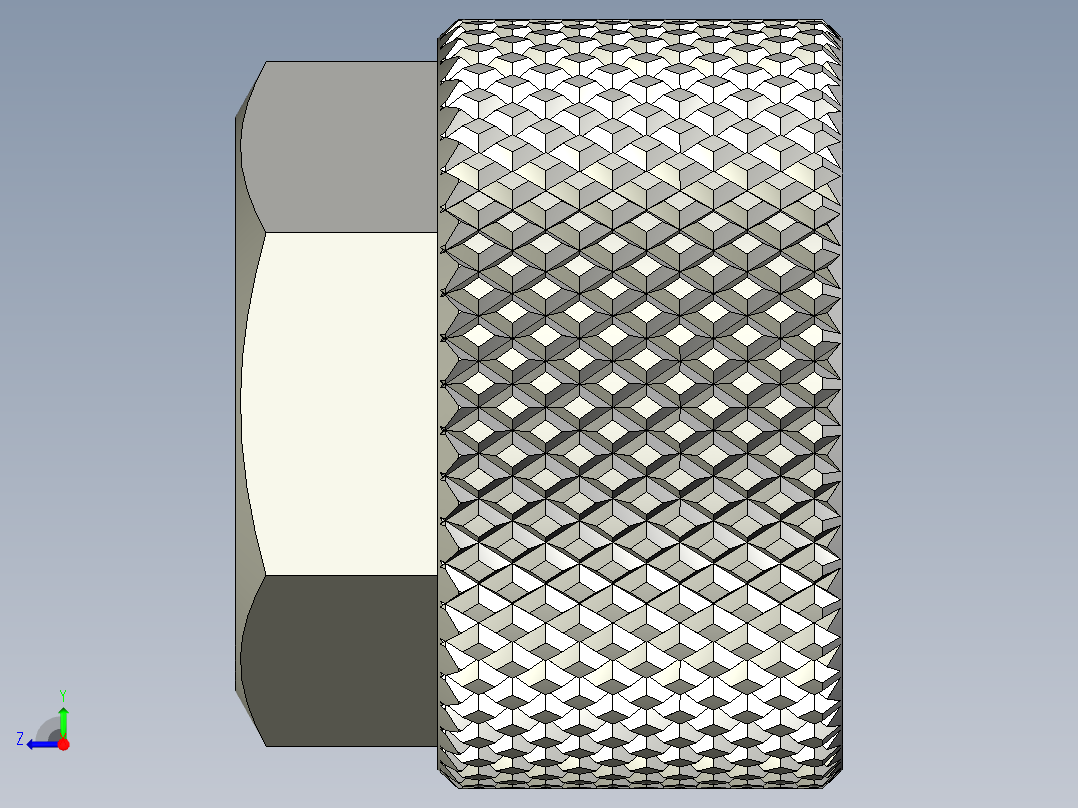 滚花螺母-M2.0 Knurled Nut右视图