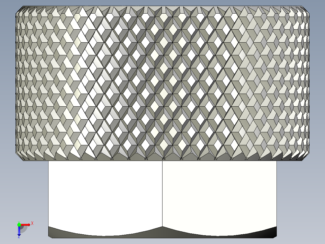 滚花螺母-M2.0 Knurled Nut俯视图