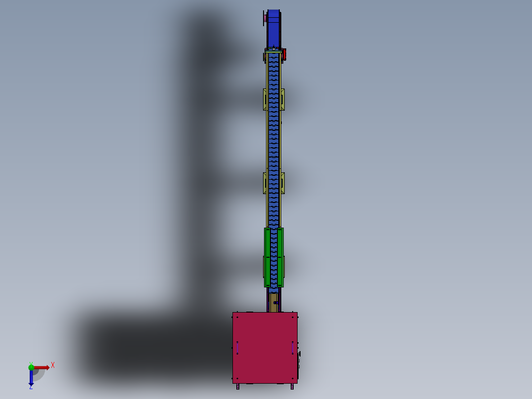 线盒自动装载设备sw16俯视图