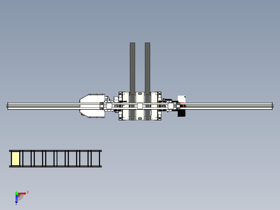 立体库穿梭堆垛机俯视图
