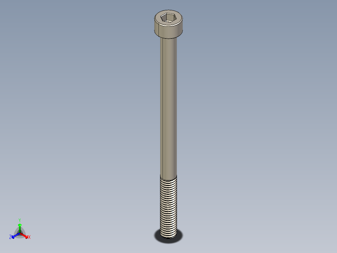 Screw_DIN_912_M5x75_A2.STEP公制内六角螺钉主视图