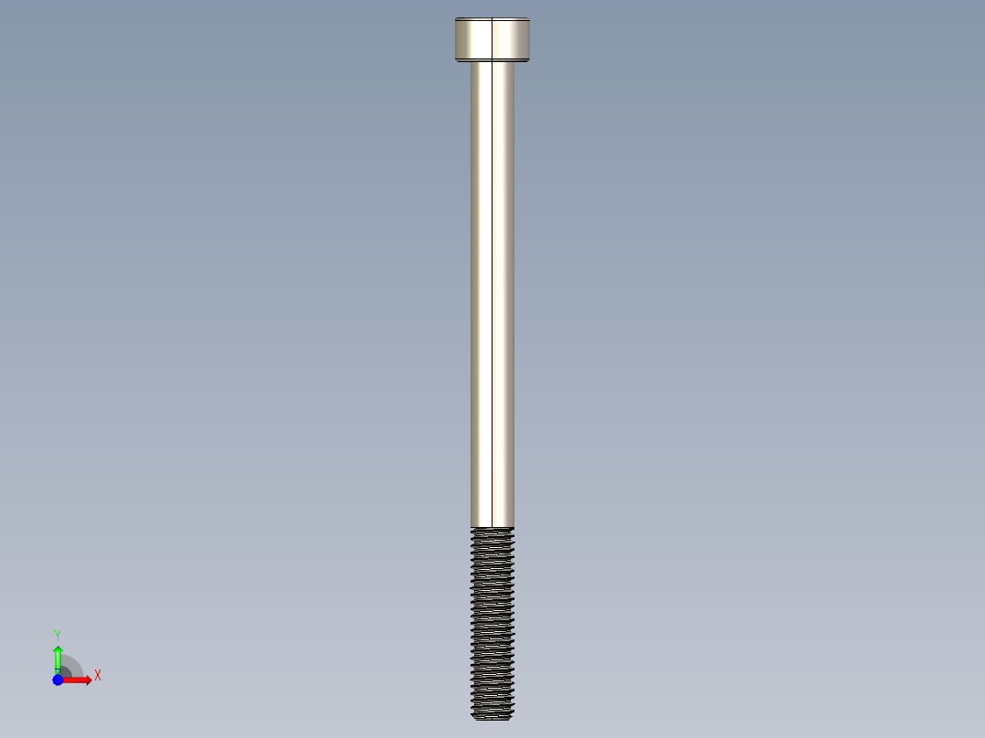 Screw_DIN_912_M5x75_A2.STEP公制内六角螺钉前视图