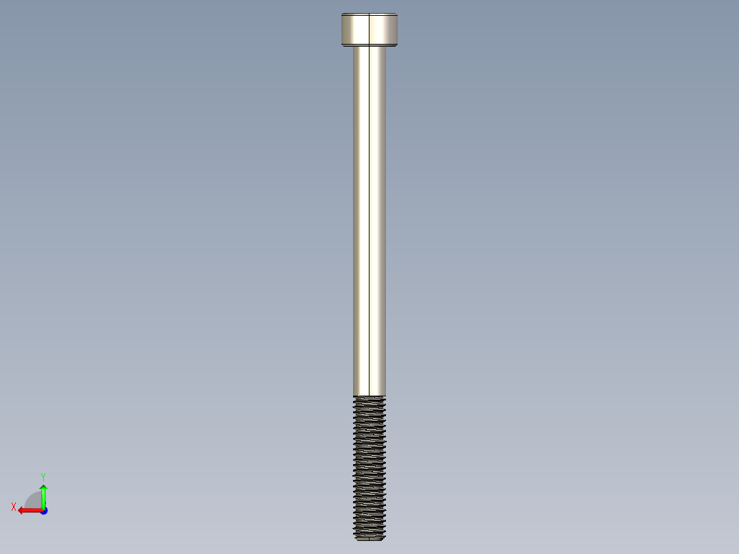 Screw_DIN_912_M5x75_A2.STEP公制内六角螺钉后视图