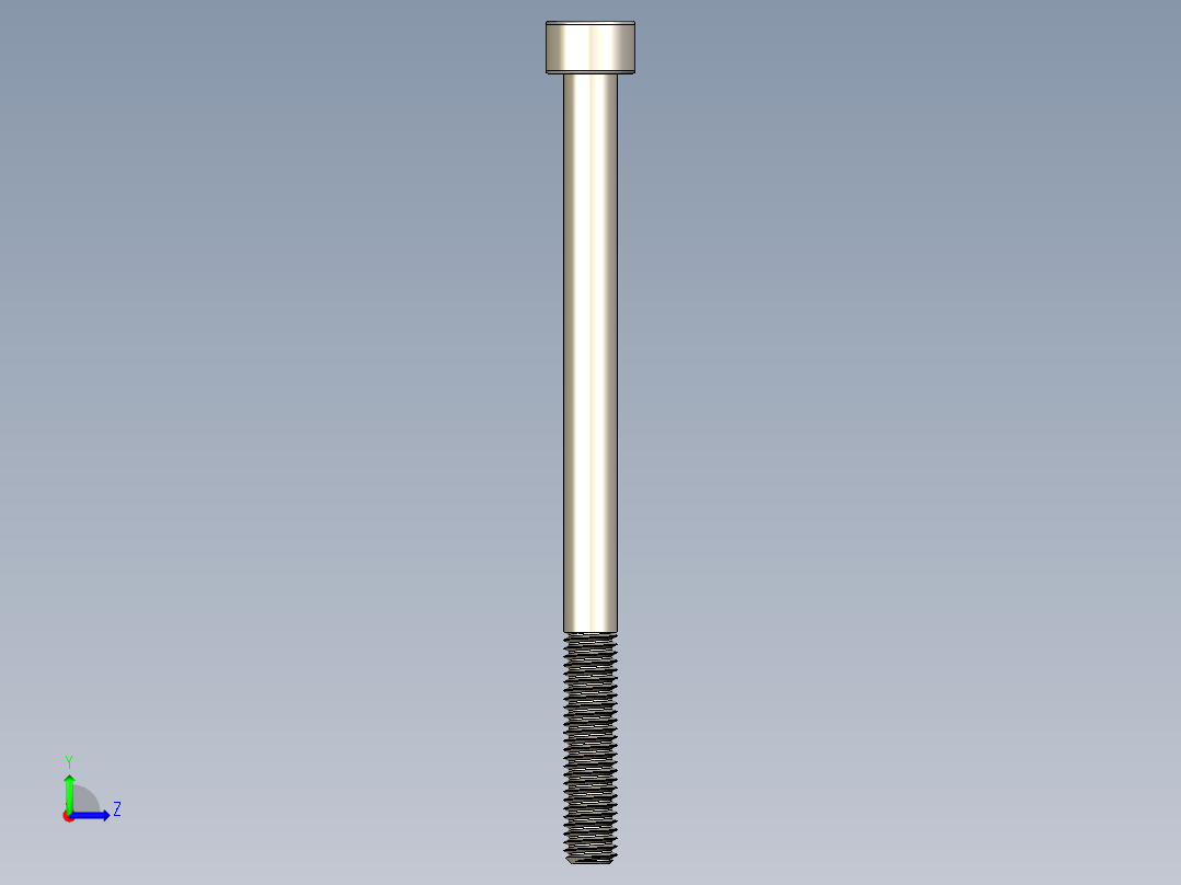Screw_DIN_912_M5x75_A2.STEP公制内六角螺钉左视图
