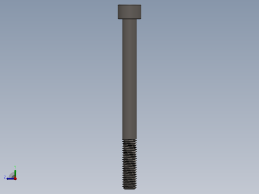 Screw_DIN_912_M8x95_A2.SLDPRT公制内六角螺钉右视缩略图