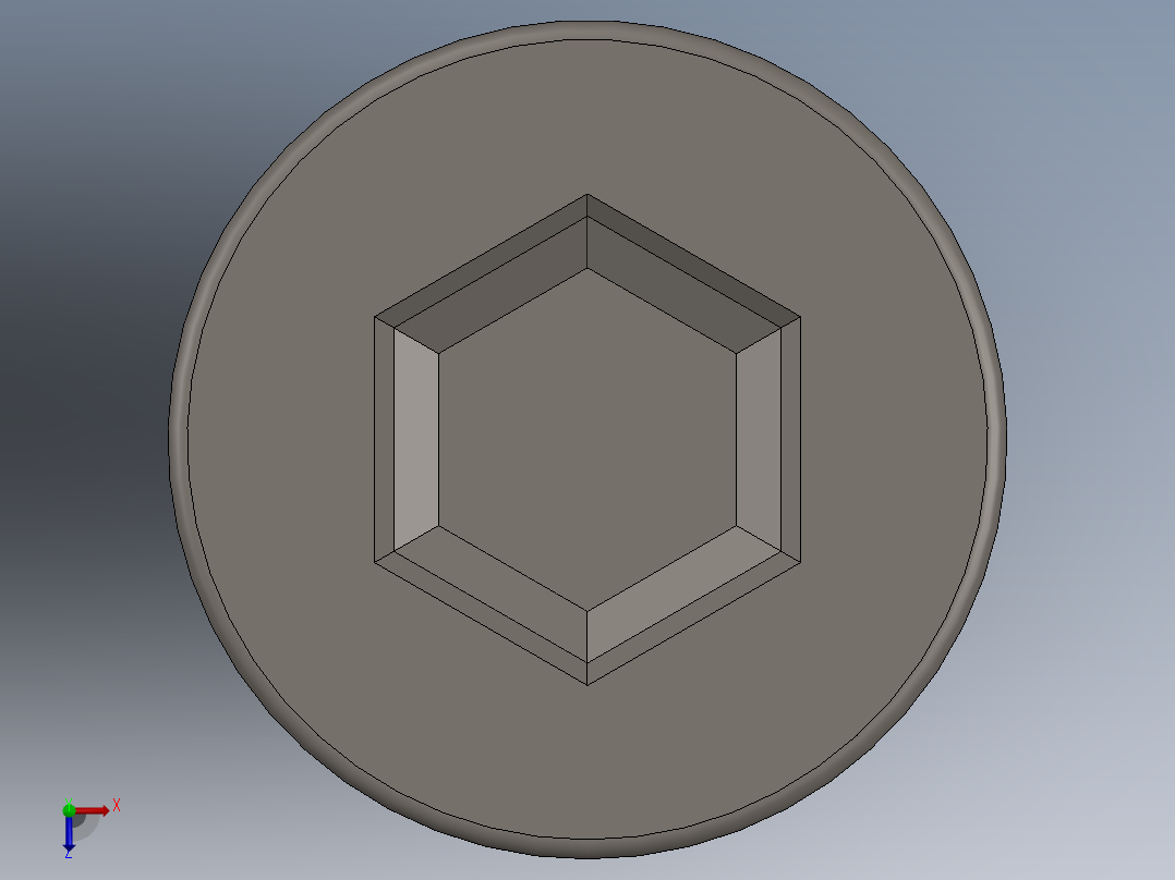 Screw_DIN_912_M8x95_A2.SLDPRT公制内六角螺钉俯视图