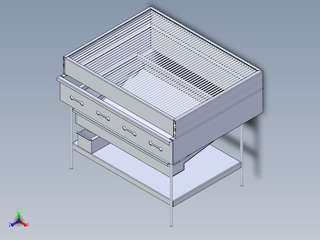 B3003254-大型烤肉架烧烤架主视图