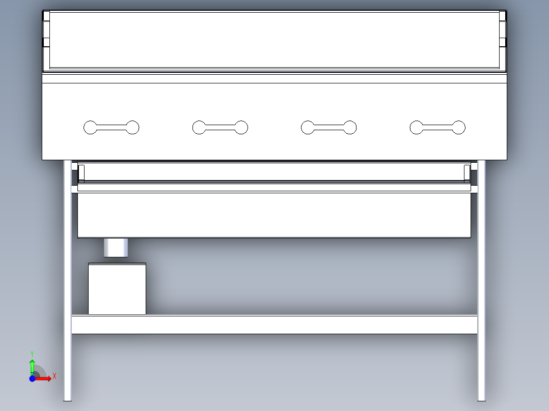 B3003254-大型烤肉架烧烤架前视图