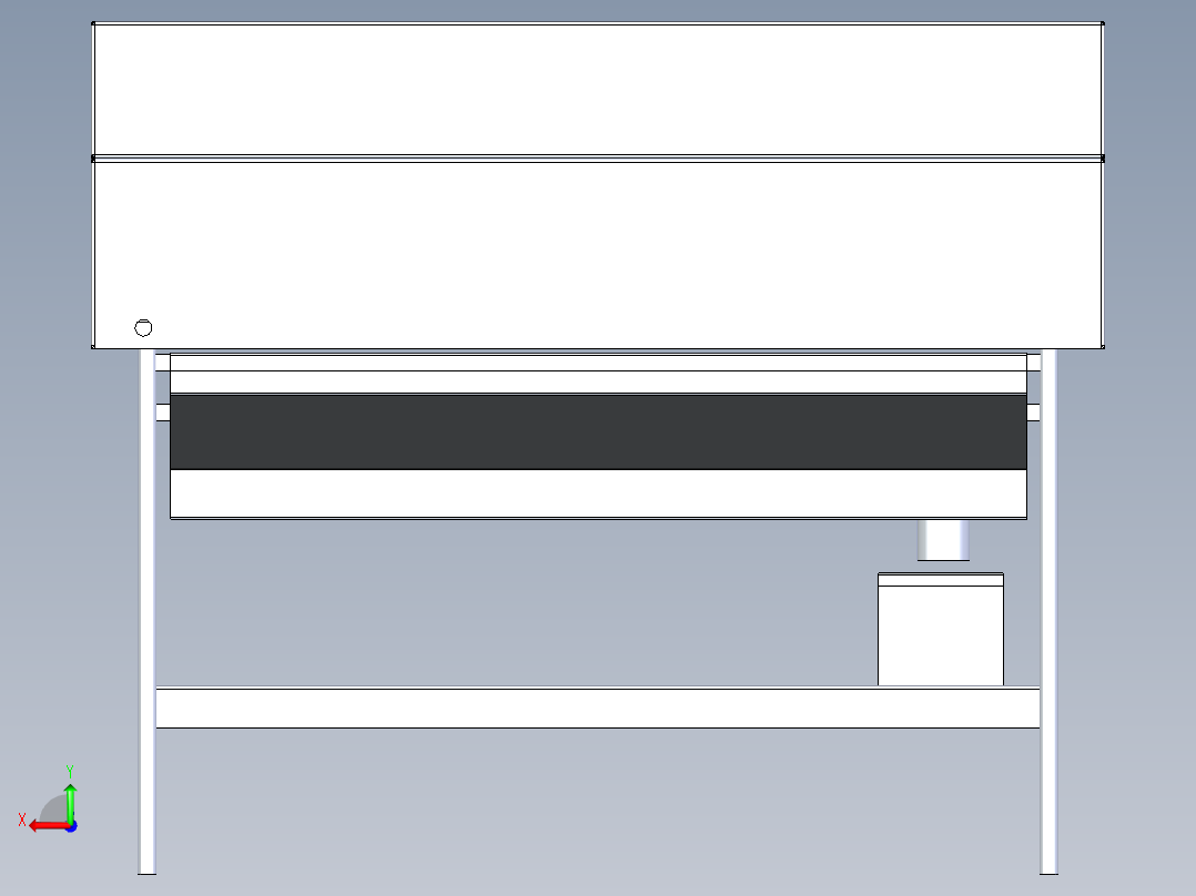 B3003254-大型烤肉架烧烤架后视图