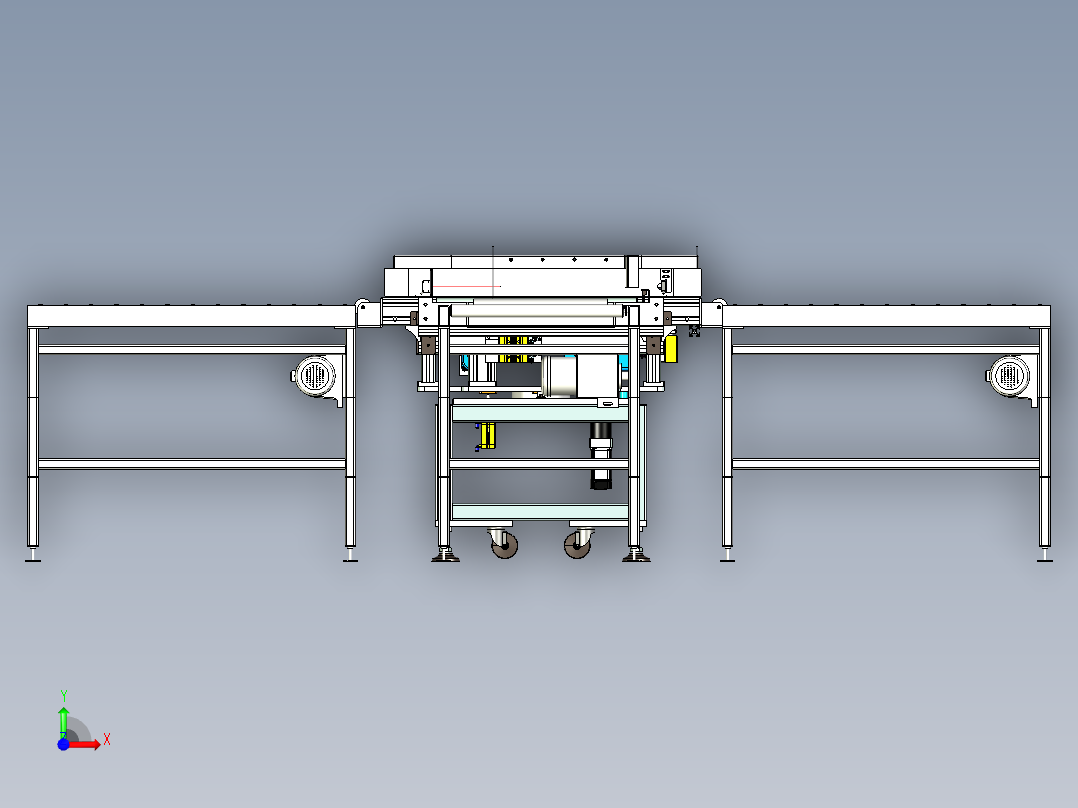 转向输送线设计前视图