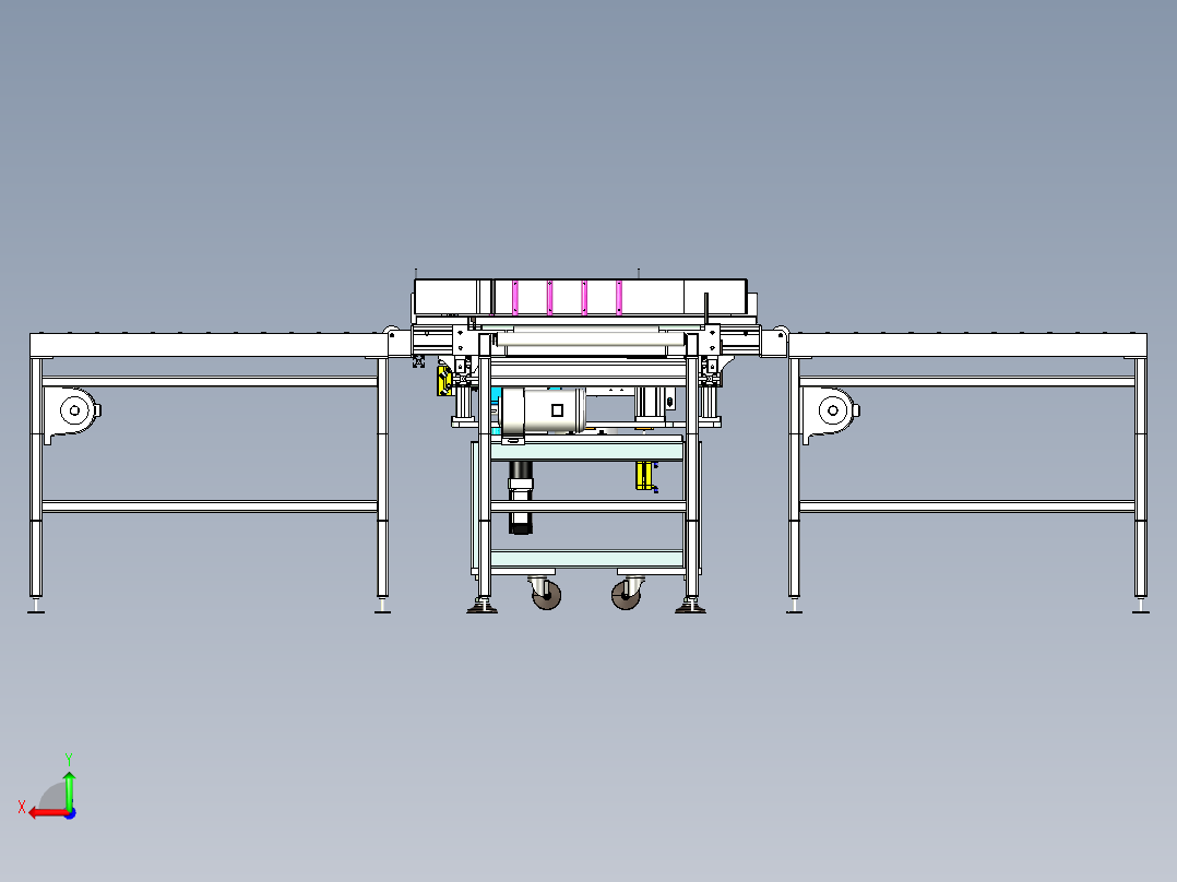 转向输送线设计后视图