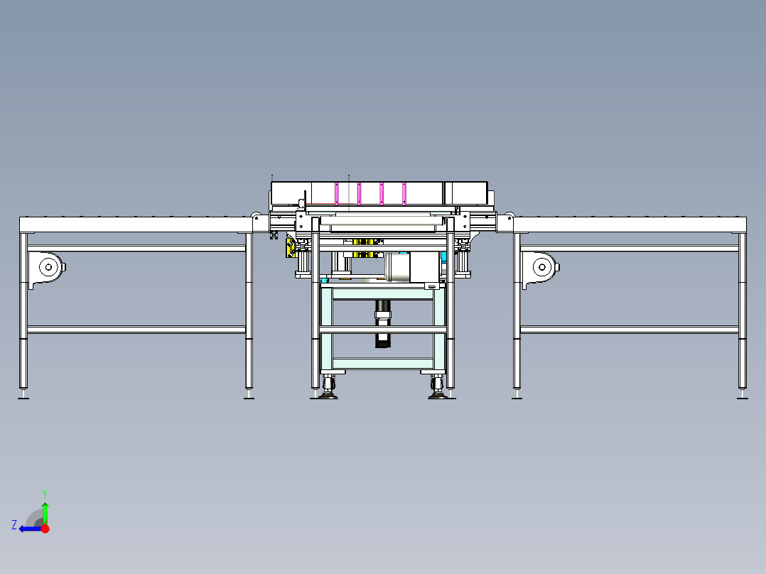转向输送线设计右视图